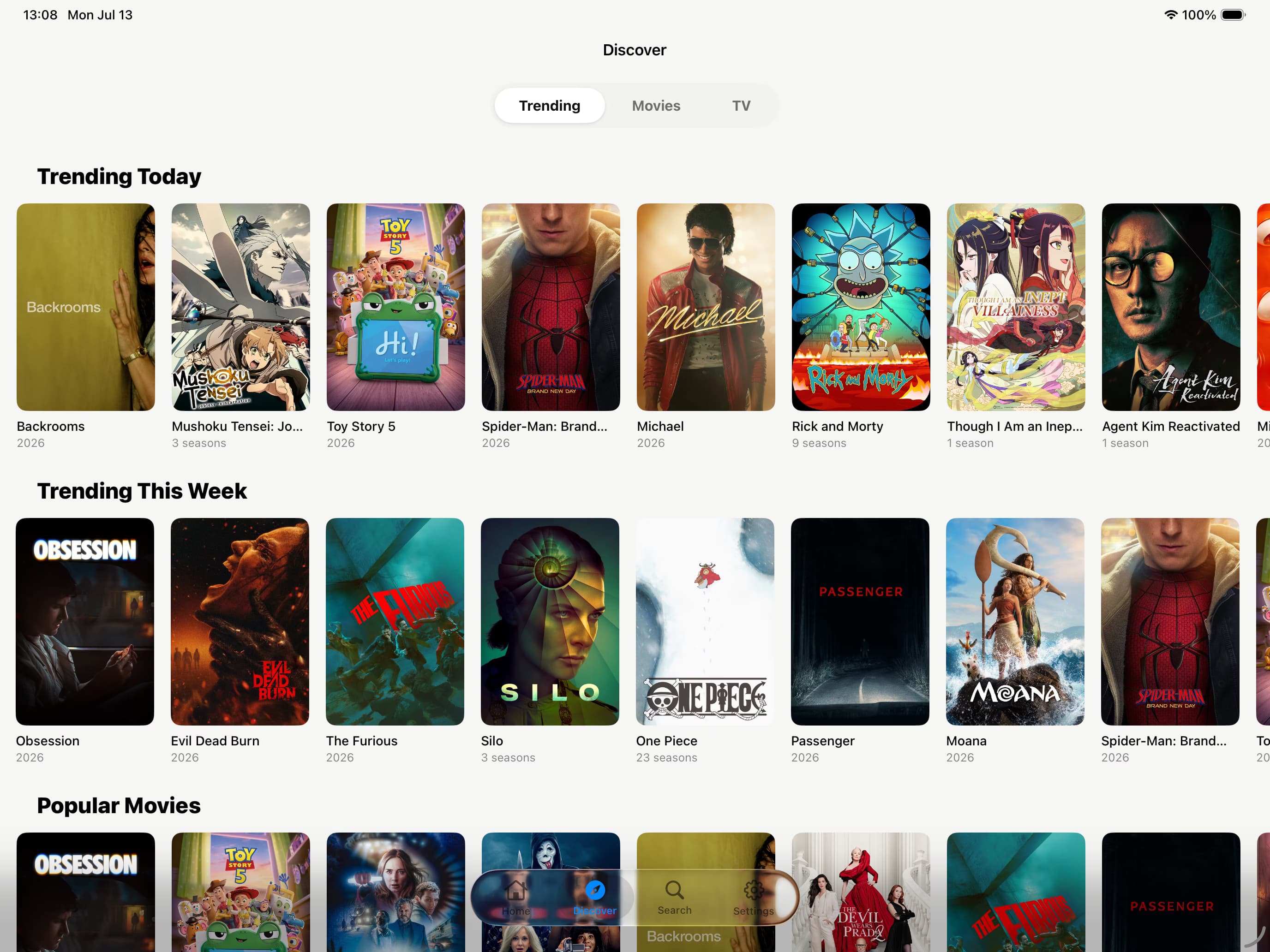 Riveo Discover on iPad